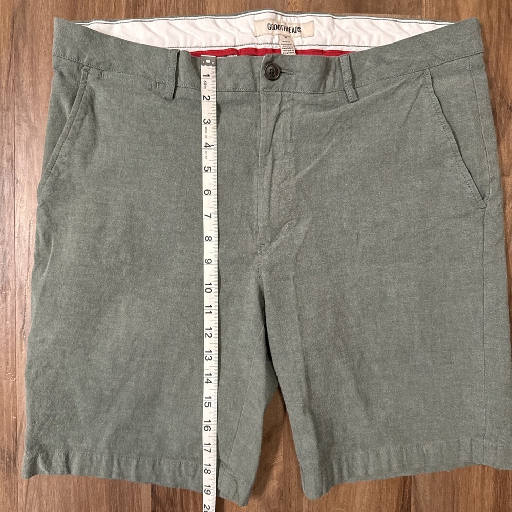 Goodthreads Mens Army Green Chino Shorts Size 38 Casual Stretch Preppy VGUC - Picture 3 of 8